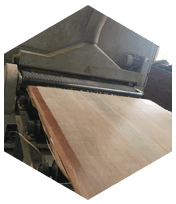 Picture shows you how container plywood manufacture. After pressing, plywood will be cut to specified size.